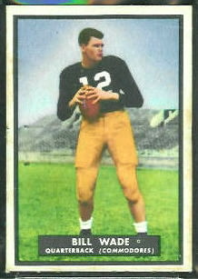 Bill Wade 1951 Topps Magic football card