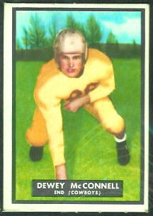 Dewey McConnell 1951 Topps Magic football card