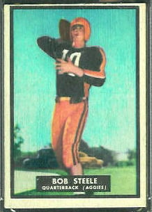 Bob Steele 1951 Topps Magic football card