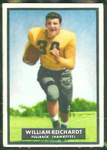 Bill Reichardt 1951 Topps Magic football card