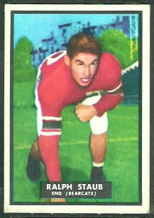 Ralph Staub 1951 Topps Magic football card