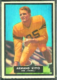 Armand Kitto 1951 Topps Magic football card