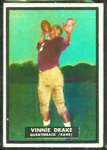 Vinnie Drake 1951 Topps Magic football card