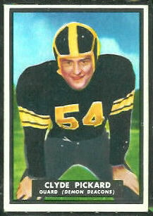 Clyde Pickard 1951 Topps Magic football card