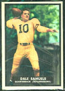 Dale Samuels 1951 Topps Magic football card