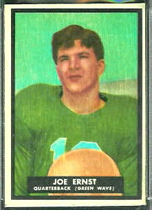 Joe Ernst 1951 Topps Magic football card