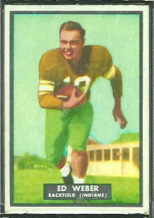 Ed Weber 1951 Topps Magic football card