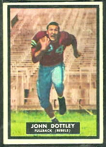 John Dottley 1951 Topps Magic football card