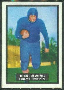 Dick Dewing 1951 Topps Magic football card