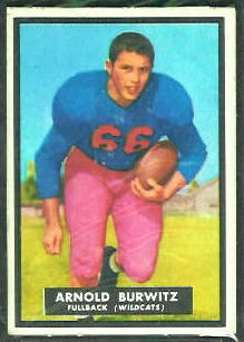 Arnold Burwitz 1951 Topps Magic football card