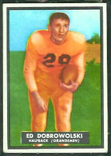 Ed Dobrowolski 1951 Topps Magic football card