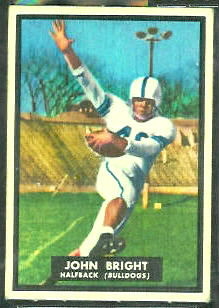 John Bright 1951 Topps Magic football card