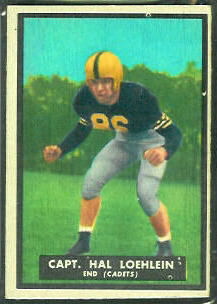 Harold Loehlein 1951 Topps Magic football card