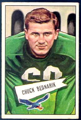 Chuck Bednarik 1952 Bowman Large football card