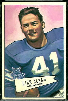 Dick Alban 1952 Bowman Large football card Dick Alban 1952 Bowman Large football card