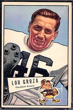 Lou Groza 1952 Bowman Large football card