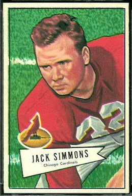 Jack Simmons 1952 Bowman Large football card