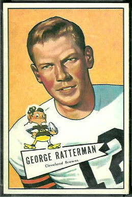 George Ratterman 1952 Bowman Large football card