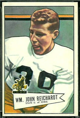 Bill Reichardt 1952 Bowman Large football card