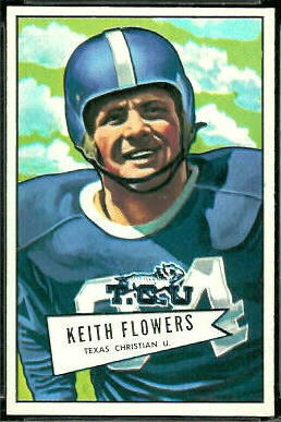 Keith Flowers 1952 Bowman Large football card