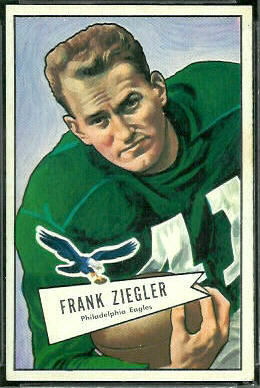 Frank Ziegler 1952 Bowman Large football card