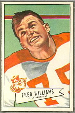 Fred Williams 1952 Bowman Large football card