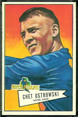 Chet Ostrowski 1952 Bowman Large football card