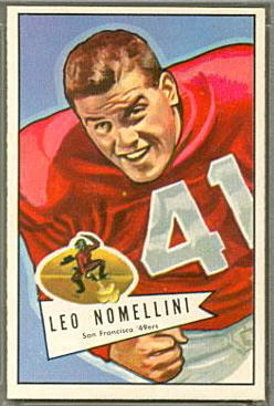 Leo Nomellini 1952 Bowman Large football card