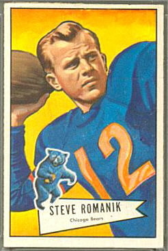 Steve Romanik 1952 Bowman Large football card