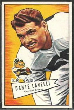 Dante Lavelli 1952 Bowman Large football card