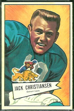 Jack Christiansen 1952 Bowman Large football card