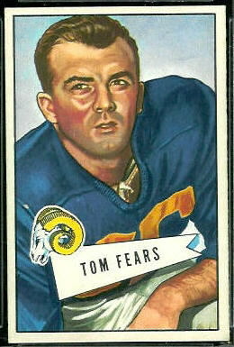 Tom Fears 1952 Bowman Large football card