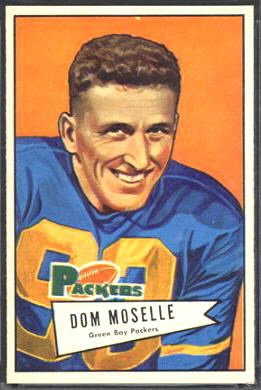 Dom Moselle 1952 Bowman Large football card Dom Moselle 1952 Bowman Large football card