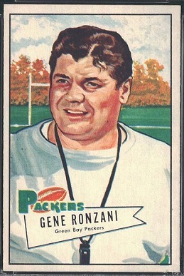Gene Ronzani 1952 Bowman Large football card Gene Ronzani 1952 Bowman Large football card