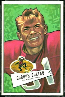 Gordon Soltau 1952 Bowman Large football card