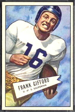 Frank Gifford 1952 Bowman Large football card