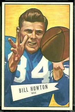 Bill Howton 1952 Bowman Large football card