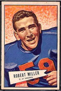 Bob Miller 1952 Bowman Large football card