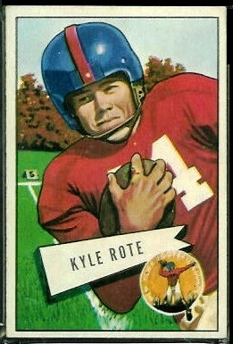 Kyle Rote 1952 Bowman Large football card