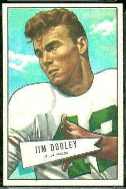 Jim Dooley 1952 Bowman Large football card