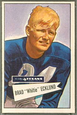 Brad Ecklund 1952 Bowman Large football card