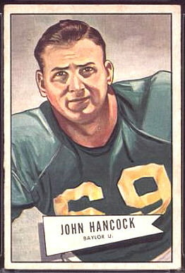 John Lee Hancock 1952 Bowman Large football card