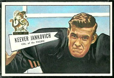 Keever Jankovich 1952 Bowman Large football card