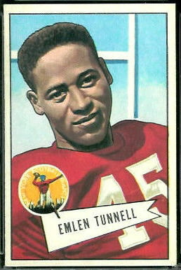 Emlen Tunnell 1952 Bowman Large football card