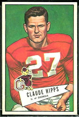 Claude Hipps 1952 Bowman Large football card