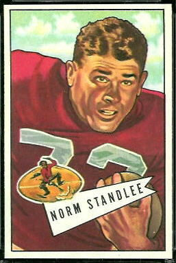 Norm Standlee 1952 Bowman Large football card
