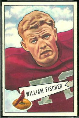 Bill Fischer 1952 Bowman Large football card