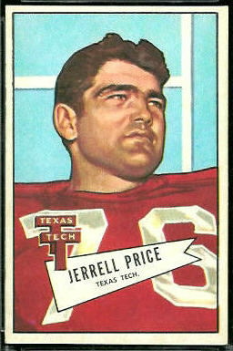 Jerrell Price 1952 Bowman Large football card