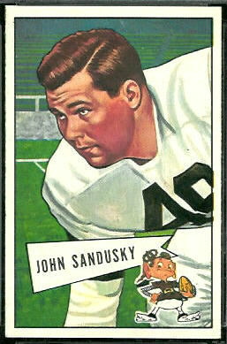 John Sandusky 1952 Bowman Large football card