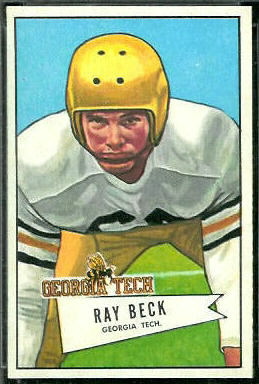 Ray Beck 1952 Bowman Large football card